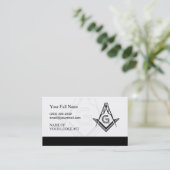 Cartes de visite de franc-maçons noirs et blancs (Debout devant)