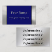 Cartes de visite de frontière de cadre en métal (Devant / Derrière)