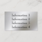 Cartes de visite de frontière de cadre en métal (Dos)