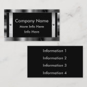 Cartes de visite de frontière de cadre en métal (Devant / Derrière)