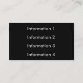 Cartes de visite de frontière de cadre en métal (Dos)