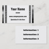 Cartes de visite de frontière de cadre en métal (Devant / Derrière)