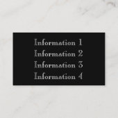 Cartes de visite de frontière de cadre en métal (Dos)