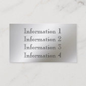 Cartes de visite de frontière de cadre en métal (Dos)