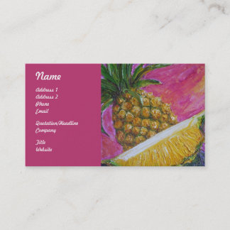 Cartes de visite de fruit d'ananas
