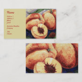 Cartes de visite de fruit de pêches (Devant / Derrière)