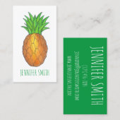 Cartes de visite de fruits d'ananas tropicaux (Devant / Derrière)