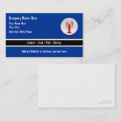 Cartes de visite de fruits de mer (Devant / Derrière)