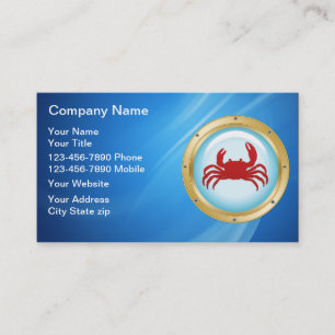 Cartes de visite de fruits de mer