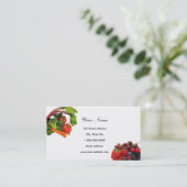 Cartes de visite de fruits et légumes (Debout devant)