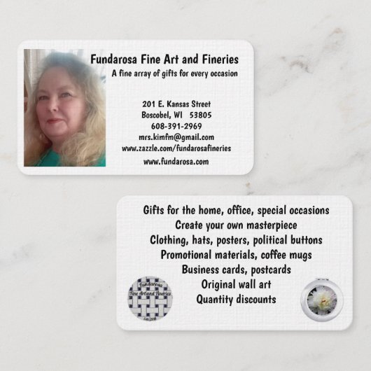 Cartes de visite de Fundarosa (Devant / Derrière)