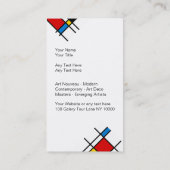 Cartes de visite de galerie d'art moderne (Dos)