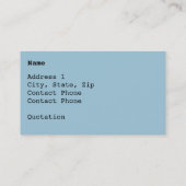 Cartes de visite de Gamer (Dos)