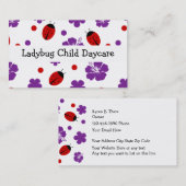 Cartes de visite de garde d'enfant (Devant / Derrière)