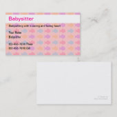 Cartes de visite de garde d'enfants (Devant / Derrière)