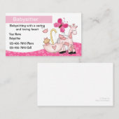 Cartes de visite de garde d'enfants (Devant / Derrière)