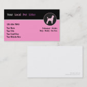 Cartes de visite de garde d'enfants d'animal (Devant / Derrière)