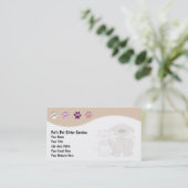 Cartes de visite de garde d'enfants d'animal (Debout devant)