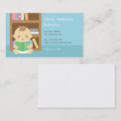 Cartes de visite de garde d'enfants de bébé mignon (Devant / Derrière)