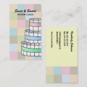 Cartes de visite de gâteau de couche-culotte (Devant / Derrière)