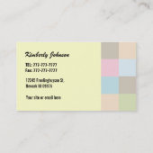 Cartes de visite de gâteau de couche-culotte (Dos)