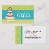 Cartes de visite de gâteau de couche-culotte (Devant / Derrière)