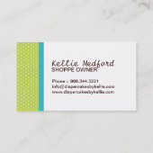 Cartes de visite de gâteau de couche-culotte (Dos)