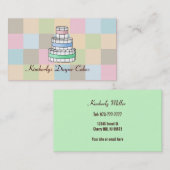 Cartes de visite de gâteau de couche-culotte (Devant / Derrière)