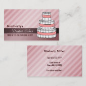 Cartes de visite de gâteau de couche-culotte (Devant / Derrière)