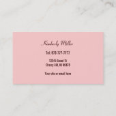 Cartes de visite de gâteau de couche-culotte (Dos)