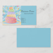 Cartes de visite de gâteau de partie (Devant / Derrière)