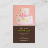 cartes de visite de gâteau mariage rose et chocola (Dos)