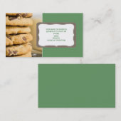 Cartes de visite de gâteaux aux pépites de (Devant / Derrière)