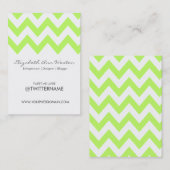 Cartes de visite de gazouillement : Chaux Chevron (Devant / Derrière)