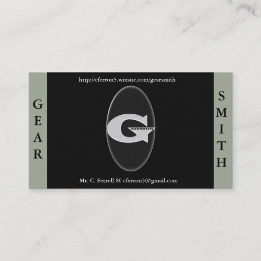 Cartes de visite de Gearsmith (Devant)
