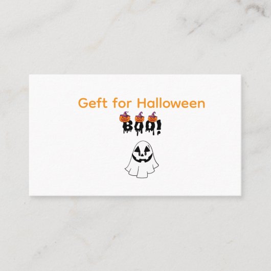 Cartes de visite de Geft pour la journée d'Hallowe (Devant)