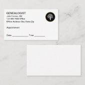 Cartes de visite de généalogiste moderne pour rend (Devant / Derrière)
