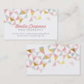 Cartes de visite de géométrie moderne avec triangl (Devant / Derrière)