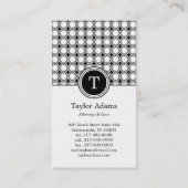 Cartes de visite de géométrie moderne - Noir (Dos)