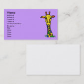 cartes de visite de girafe d'amusement (Devant / Derrière)