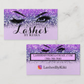 Cartes de visite de Glam à Parties scintillant vio (Devant / Derrière)