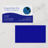 Cartes de visite de globe du monde (Devant / Derrière)