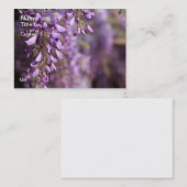 Cartes de visite de glycines (Devant / Derrière)