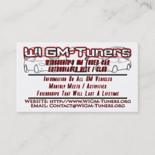 Cartes de visite de GM-Tuners de WI