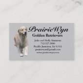 Cartes de visite de golden retriever de PrairieWyn (Dos)