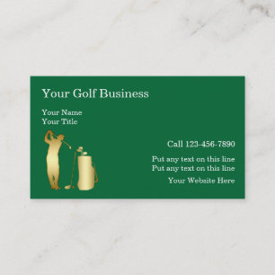 Cartes de visite de golf