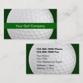 Cartes de visite de golf (Devant / Derrière)