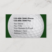Cartes de visite de golf (Dos)