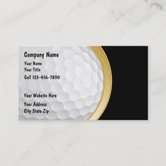 Cartes de visite de golf (Devant)