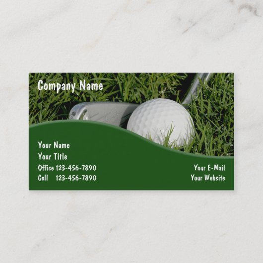 Cartes de visite de golf (Devant)